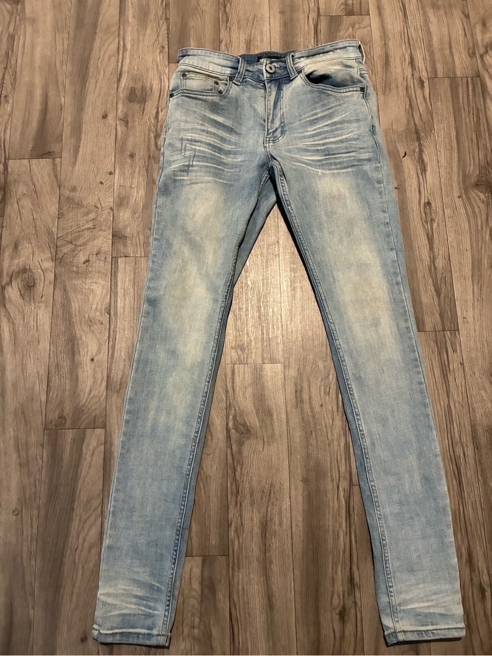 Men's Light Blue Skinny Jeans - Stretch Slim Fit